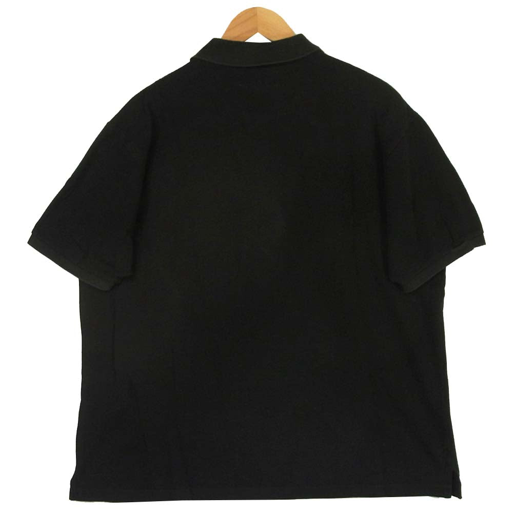 Yohji Yamamoto ヨウジヤマモト POUR HOMME プールオム 半袖 ポロシャツ コットン 日本製 ブラック系 M【中古】