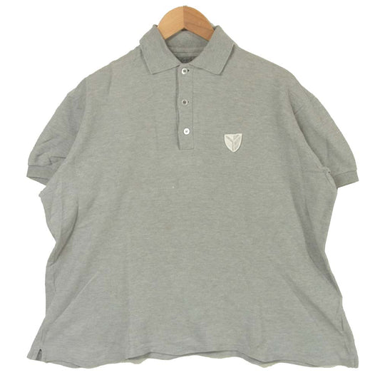 Yohji Yamamoto ヨウジヤマモト POUR HOMME プールオム 丸ロゴ 80's 半袖 ポロシャツ グレー系 M【中古】