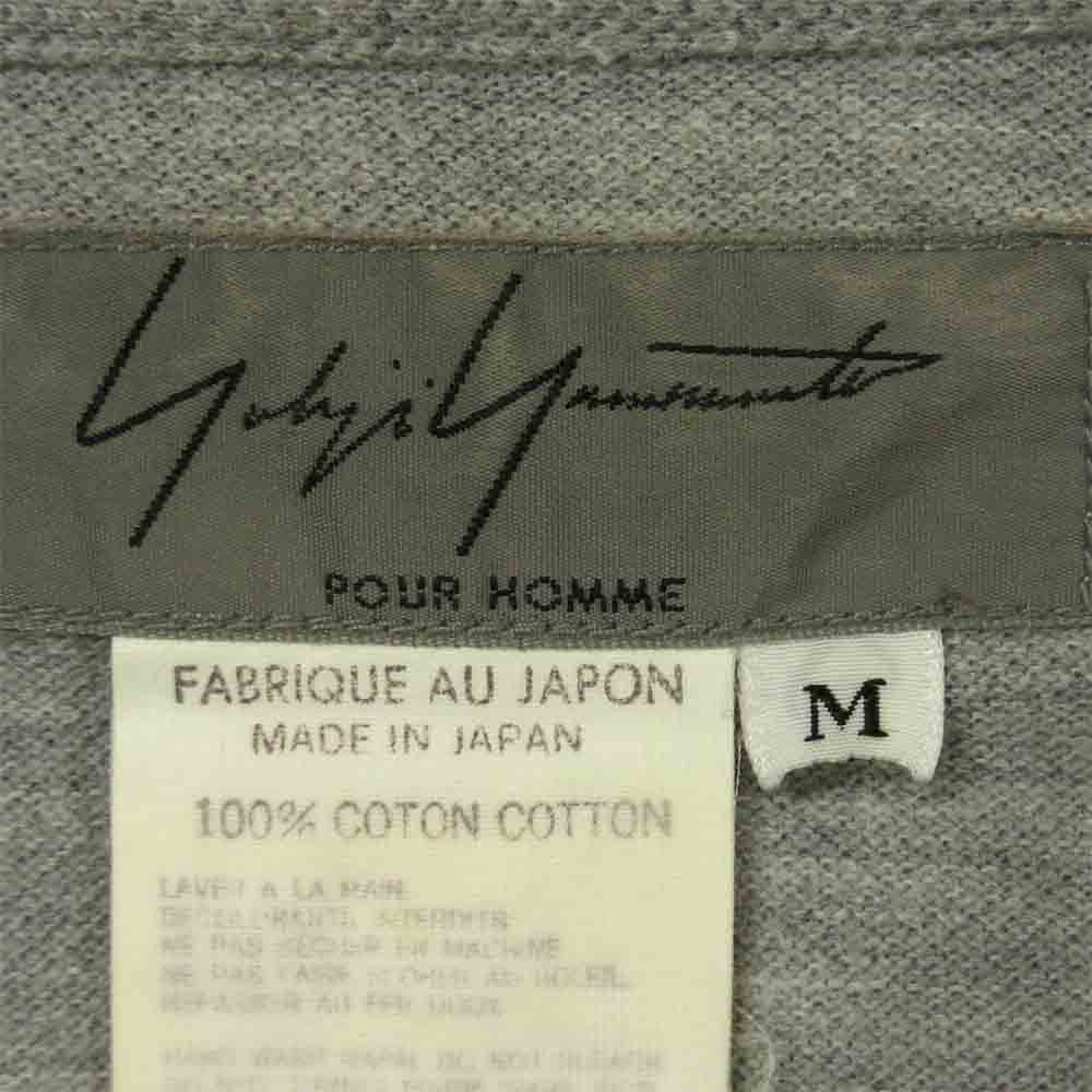Yohji Yamamoto ヨウジヤマモト POUR HOMME プールオム 半袖 ポロシャツ グレー系 M【中古】