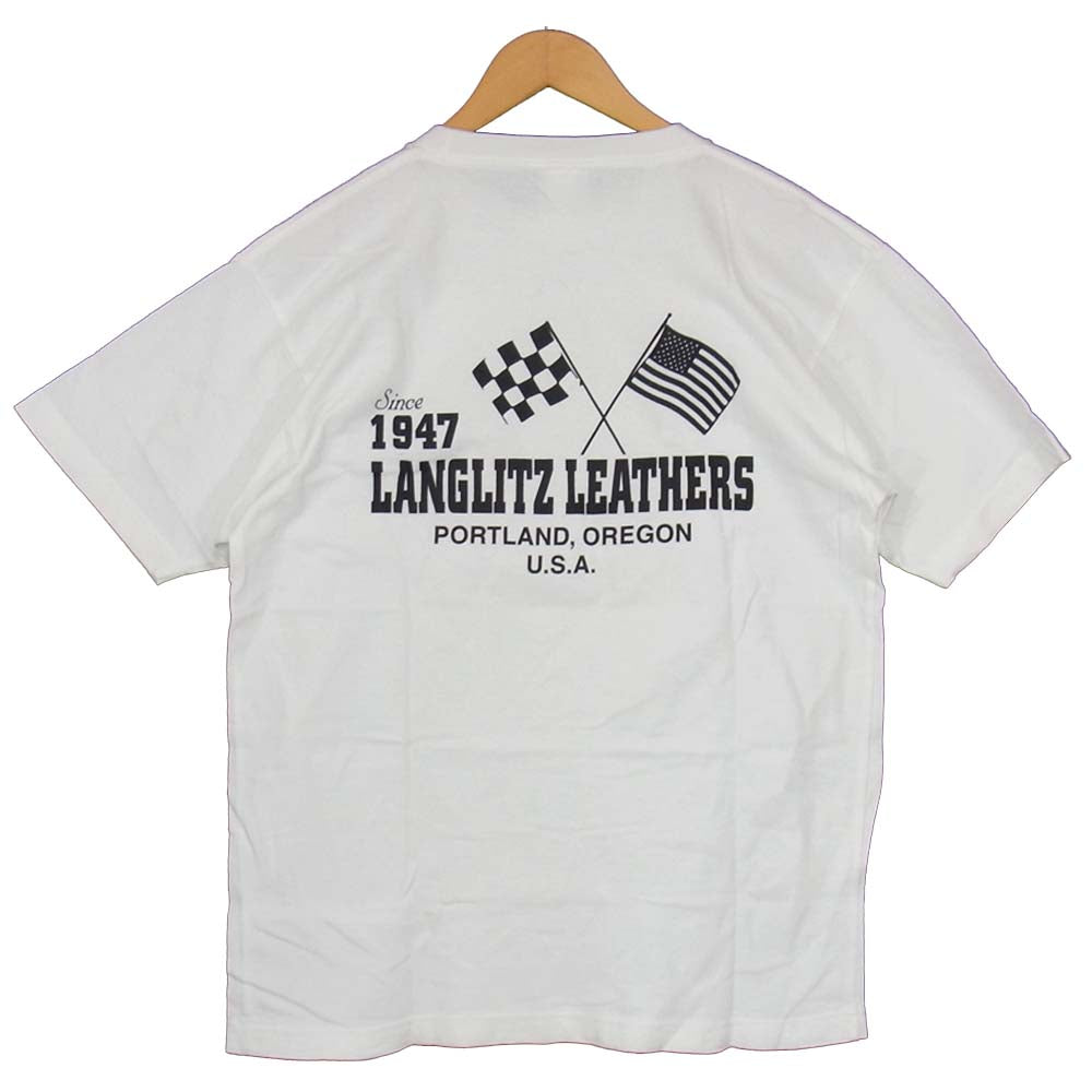 LANGLITZ LEATHERS ラングリッツレザーズ Ｔシャツ ホワイト系 L【中古】