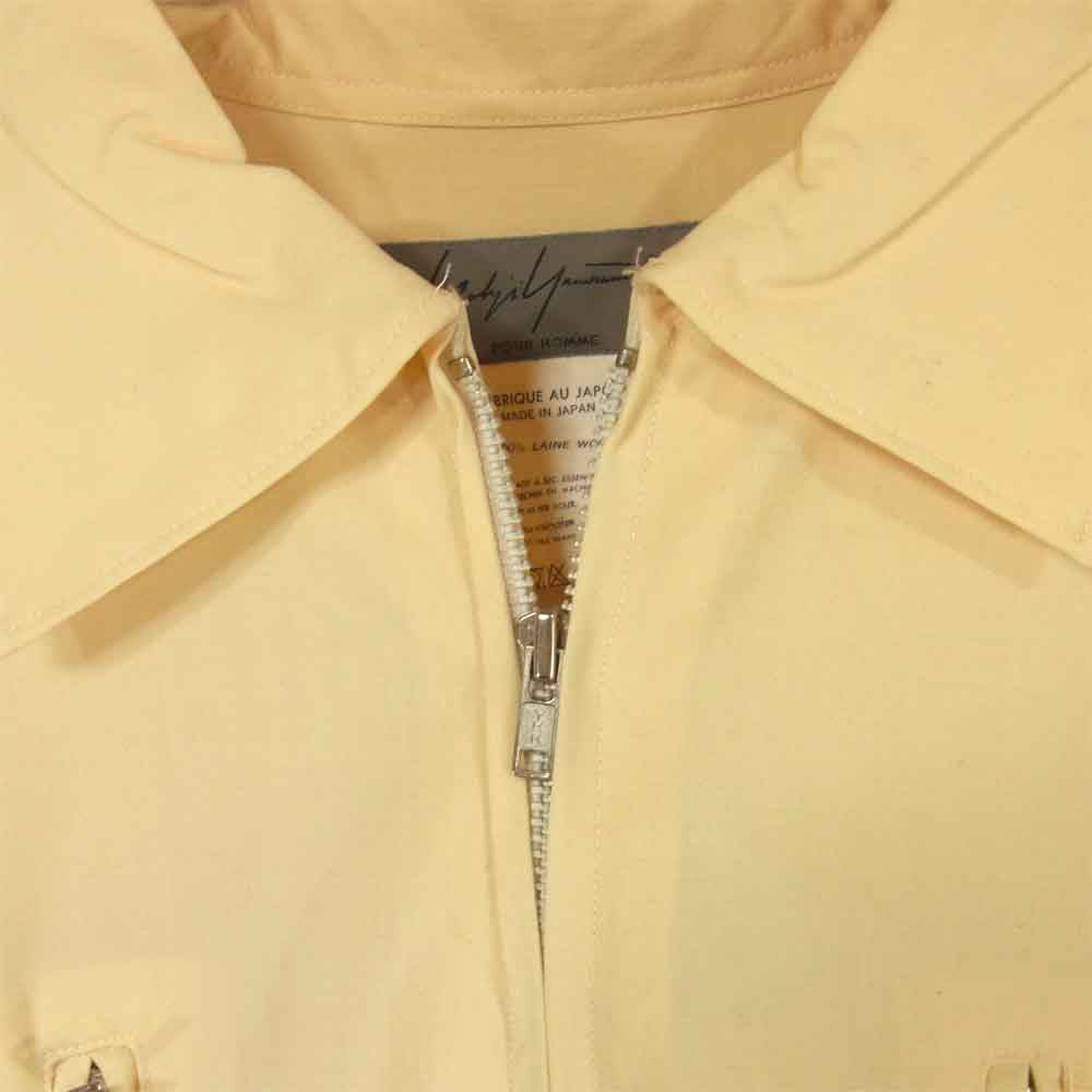 Yohji Yamamoto ヨウジヤマモト POUR HOMME プールオム 91AW ブリジット・バルドー バックプリント ウールシャツ イエロー系 M【中古】