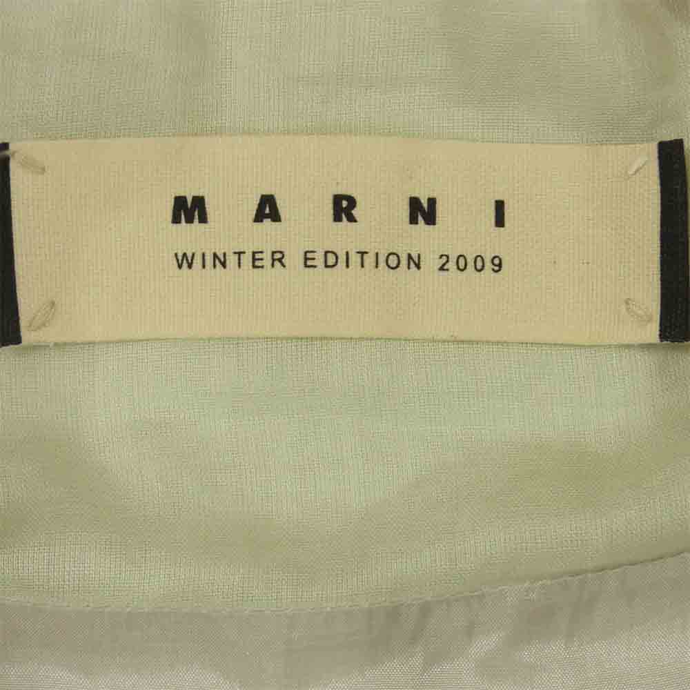 MARNI マルニ ギャザーネック リボン 長袖 ブラウス ライトグレイッシュグリーン系 38【中古】