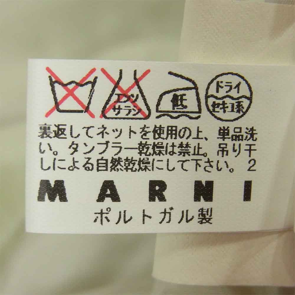 MARNI マルニ ギャザーネック リボン 長袖 ブラウス ライトグレイッシュグリーン系 38【中古】