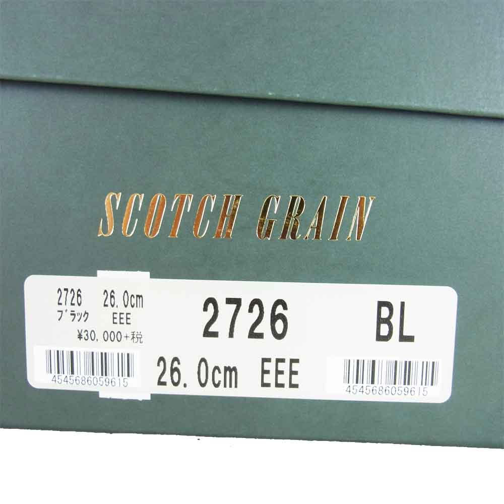 SCOTCH GRAIN スコッチグレイン 2726 シャインオアレイン ストレートチップ ブラック系 26【中古】