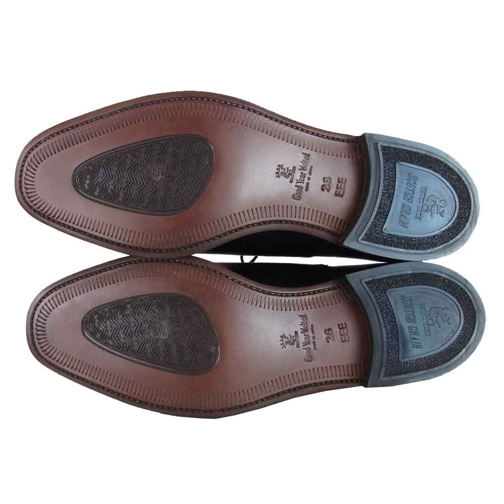 SCOTCH GRAIN スコッチグレイン 3526 アシュランス ストレートチップ ブラック系 26【新古品】【未使用】【中古】