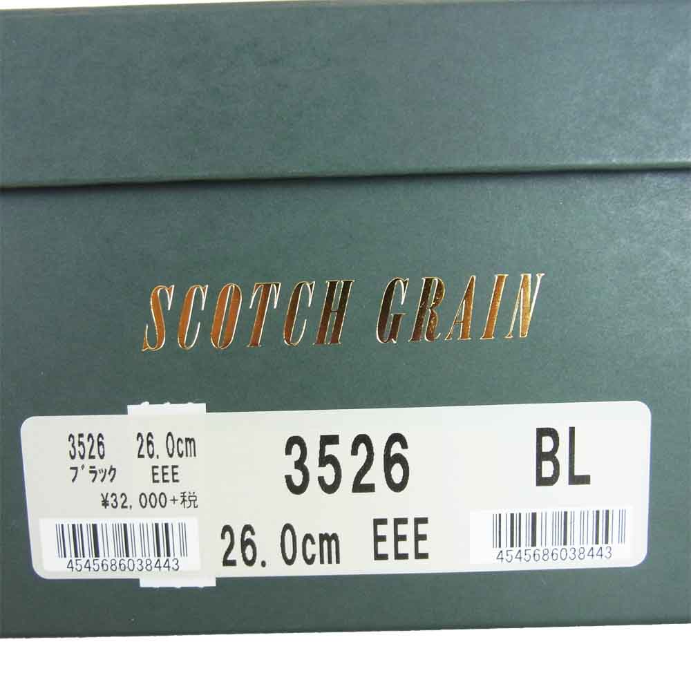 SCOTCH GRAIN スコッチグレイン 3526 アシュランス ストレートチップ ブラック系 26【新古品】【未使用】【中古】