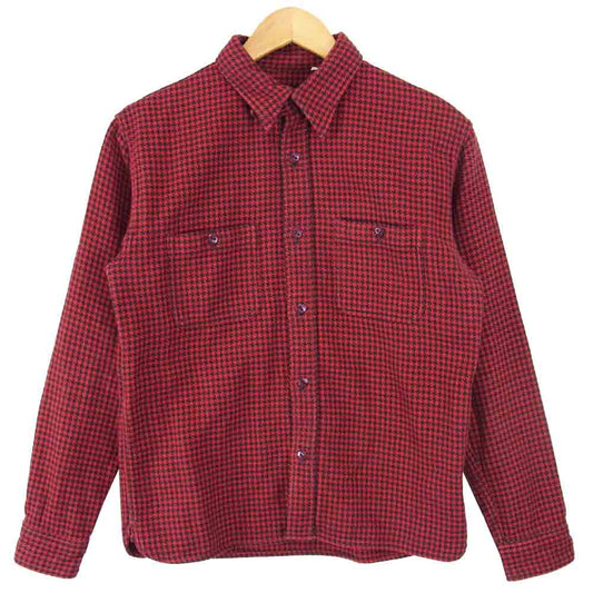 THE FLAT HEAD ザフラットヘッド FNW-73W レッド ブラック フランネル ウエスタン シャツ レッド系 ブラック系 38【中古】