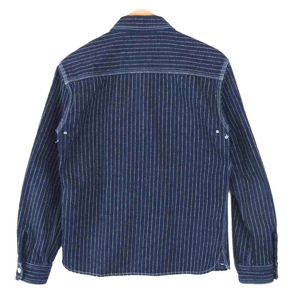 THE FLAT HEAD ザフラットヘッド 7012W WABASH WORK L/S SHIRT ワーク シャツ ダークネイビー系 38【中古】