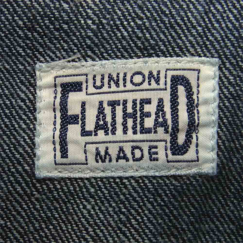 THE FLAT HEAD ザフラットヘッド 7012W WABASH WORK L/S SHIRT ワーク シャツ ダークネイビー系 38【中古】