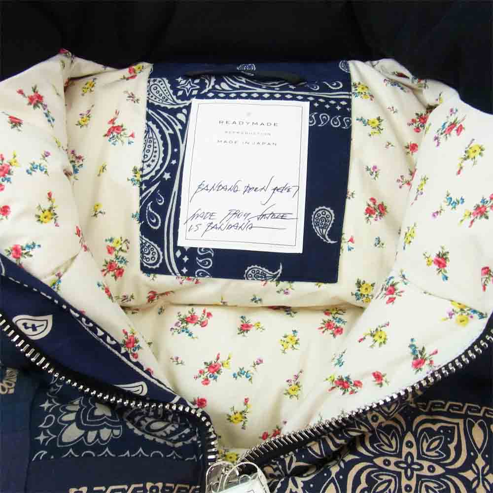 レディメイド RE-CO-NV-00-00-108 BANDANA DOWN JACKET バンダナ マルチカラー系 1【新古品】【未使用】【中古】