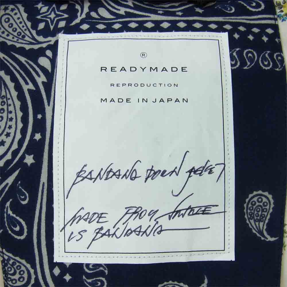 レディメイド RE-CO-NV-00-00-108 BANDANA DOWN JACKET バンダナ マルチカラー系 1【新古品】【未使用】【中古】