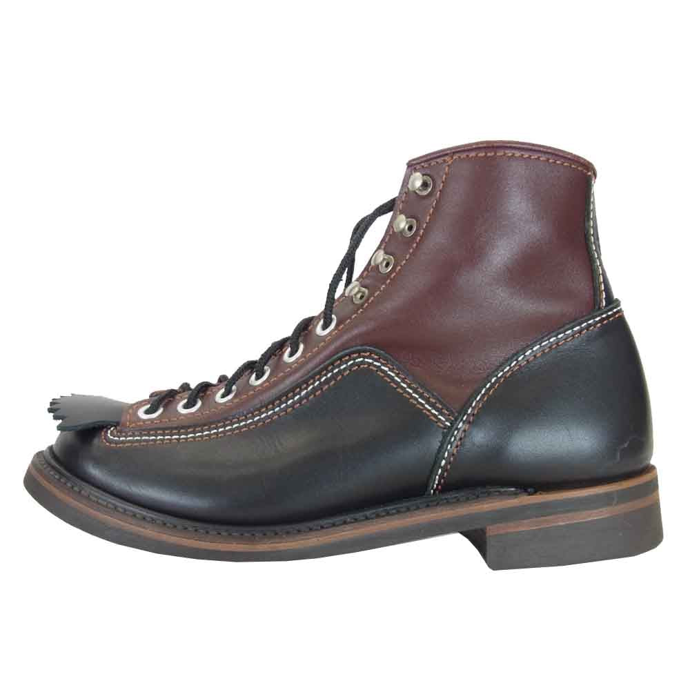 LONE WOLF ロンウルフ F01615 CAT'S PAW SOLE WORK BOOTS CARPENTER キャッツポウソール  ブラック系 ブラウン系 8【中古】