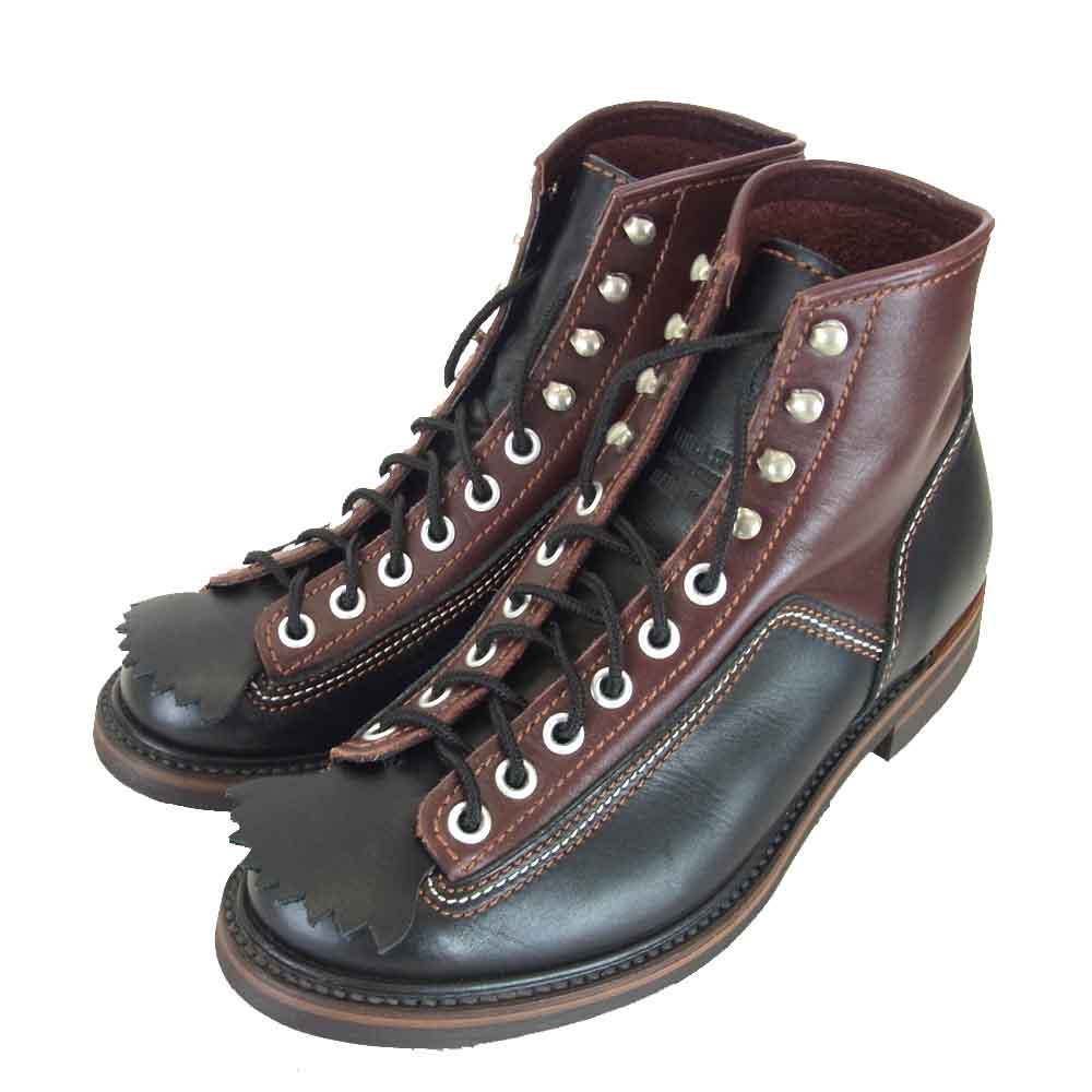 LONE WOLF ロンウルフ F01615 CAT'S PAW SOLE WORK BOOTS CARPENTER キャッツポウソール  ブラック系 ブラウン系 8【中古】
