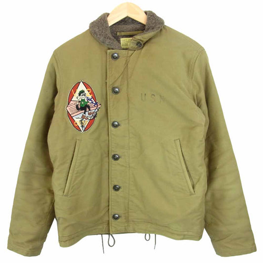 Buzz Rickson's バズリクソンズ 22036 N-1 タンカースジャケット カスタムワッペン付 ライトブラウン系 M【中古】