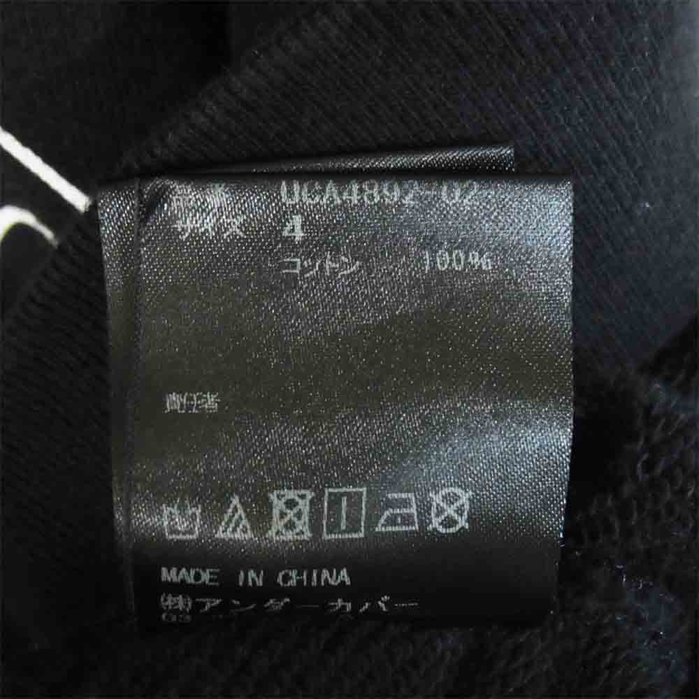 UNDERCOVER アンダーカバー UCA4892-02 目隠しベアー BASIC HOODIE UBEAR パーカー ブラック系 4【中古】