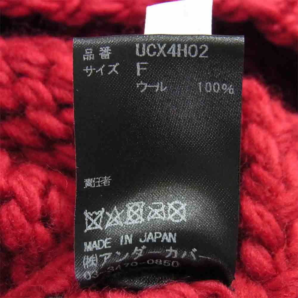 UNDERCOVER アンダーカバー 19AW UCX4H02  × KIJIMA TAKAYUKI キジマタカユキ ニットベレー帽 レッド系 FREE【美品】【中古】
