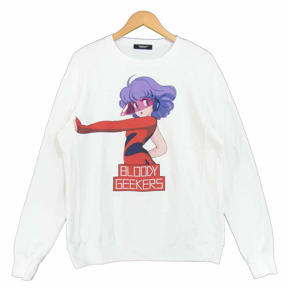 UNDERCOVER アンダーカバー 19SS UCW4817 魔法の天使 クリィミーマミ BLOODY GEEKERS スウェット ホワイト系 3【中古】