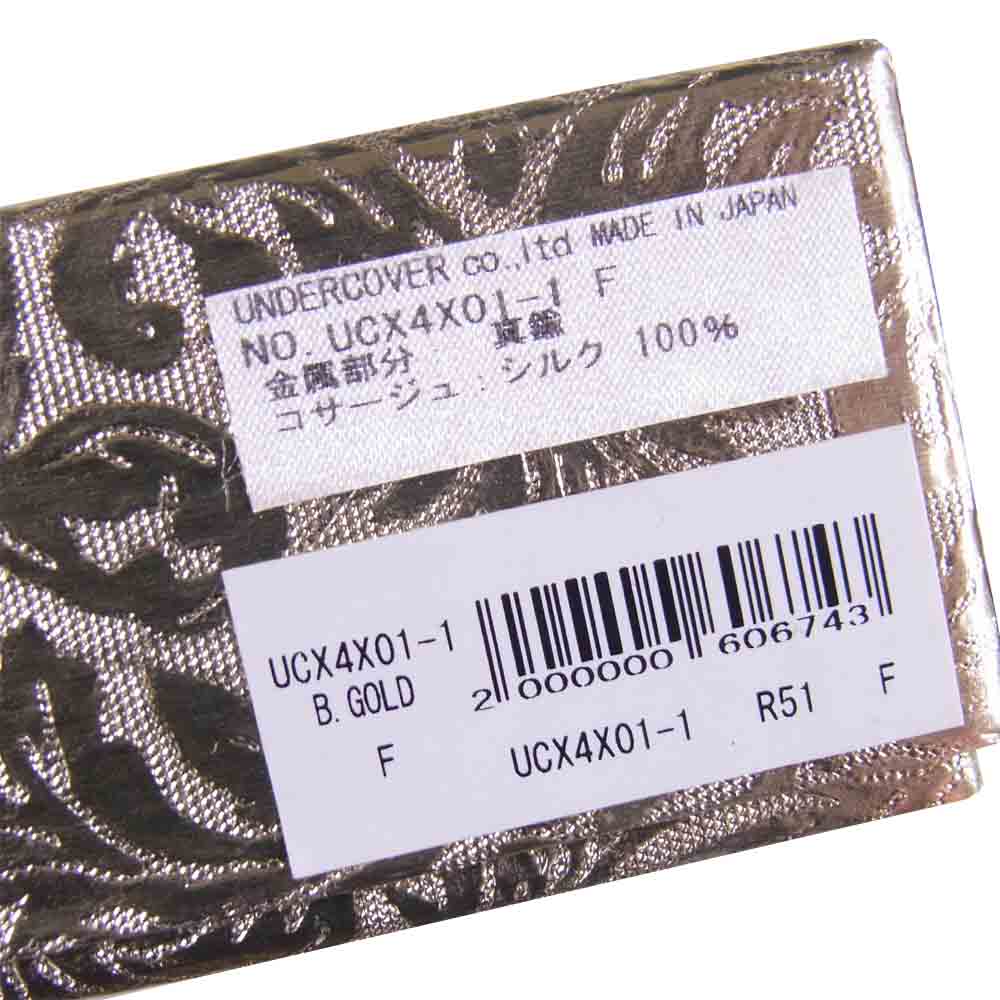 UNDERCOVER アンダーカバー 19AW UCX4X01-1 F ローズ スプーン キー 安全ピン ブローチ ゴールド×レッド系【美品】【中古】