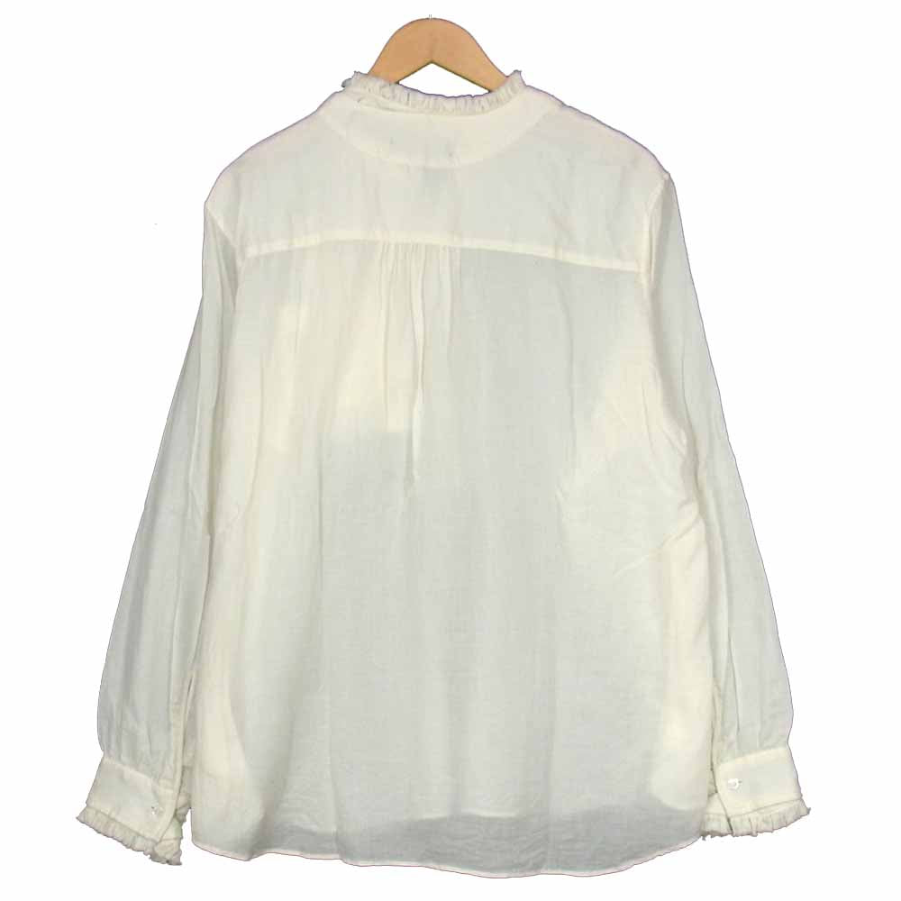 UNDERCOVER アンダーカバー 19AW UCX4405 C/W ビエラピンタック フリルPOシャツ オフホワイト系 3【新古品】【未使用】【中古】