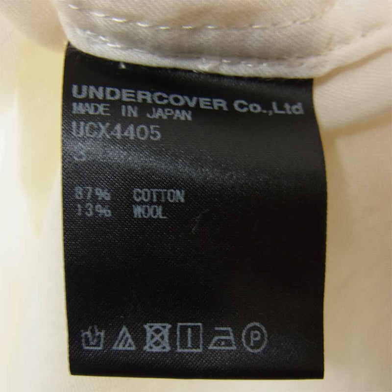 UNDERCOVER アンダーカバー 19AW UCX4405 C/W ビエラピンタック フリルPOシャツ オフホワイト系 3【新古品】【未使用】【中古】