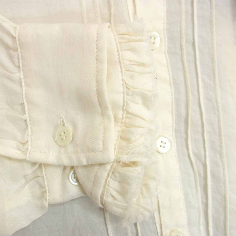 UNDERCOVER アンダーカバー 19AW UCX4405 C/W ビエラピンタック フリルPOシャツ オフホワイト系 3【新古品】【未使用】【中古】