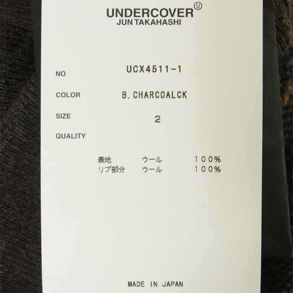 UNDERCOVER アンダーカバー UCX4511-1 チェック パターン トラック パンツ B.CHARCOALCK 2【新古品】【未使用】【中古】