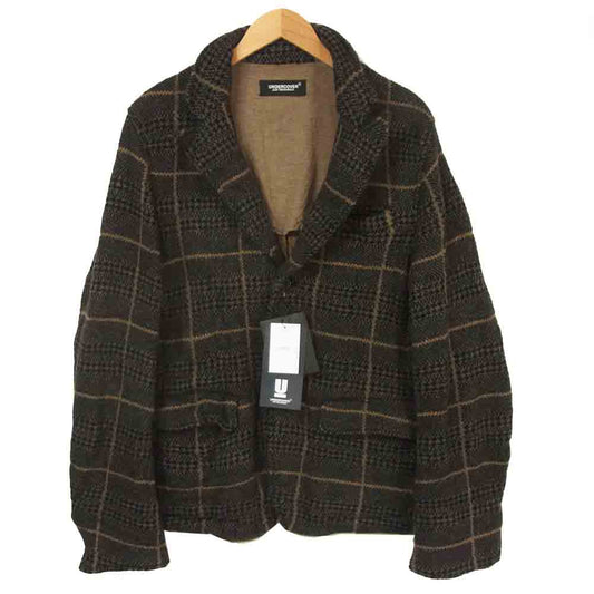 UNDERCOVER アンダーカバー 19AW UCX4103-1 チェックJQ ニット3B JKT ジャケット B.CHARCOALE 3【新古品】【未使用】【中古】