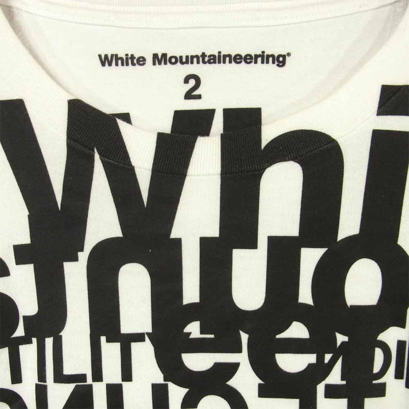 WHITE MOUNTAINEERING ホワイトマウンテニアリング WM2071523 LOGO LAYERED PRINTED T-SHIRT レイヤード プリント 半袖 Tシャツ ホワイト系 2【新古品】【未使用】【中古】