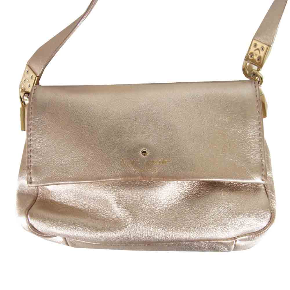Kate Spade ケイトスペード LIVE COLORFULLY ショルダーバッグ ピンクゴールド系【中古】