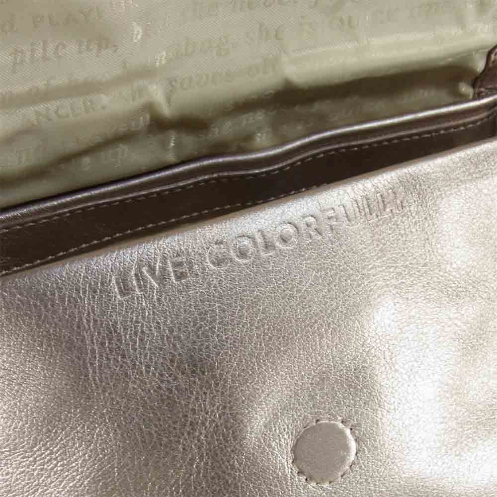 Kate Spade ケイトスペード LIVE COLORFULLY ショルダーバッグ ピンクゴールド系【中古】