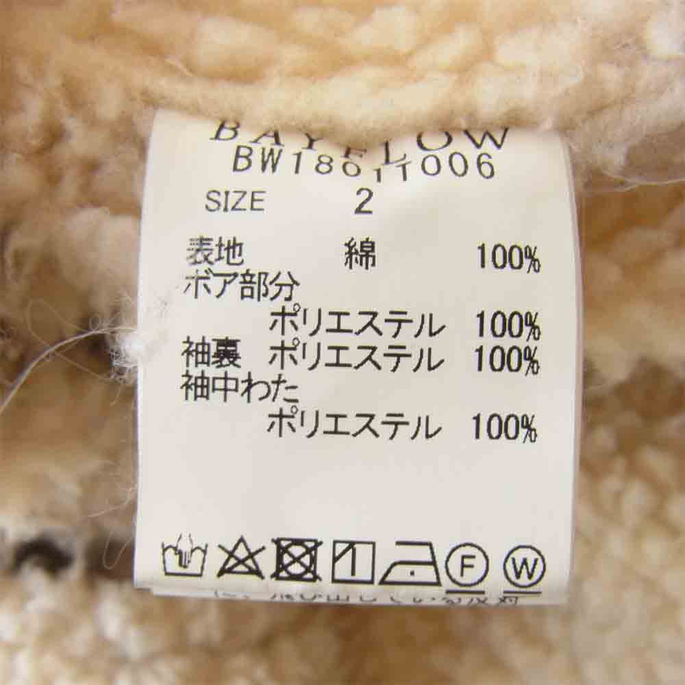 ベイフロー BW1801T006 裏ボア デニム ロング ランチコート  インディゴブルー系 2【中古】