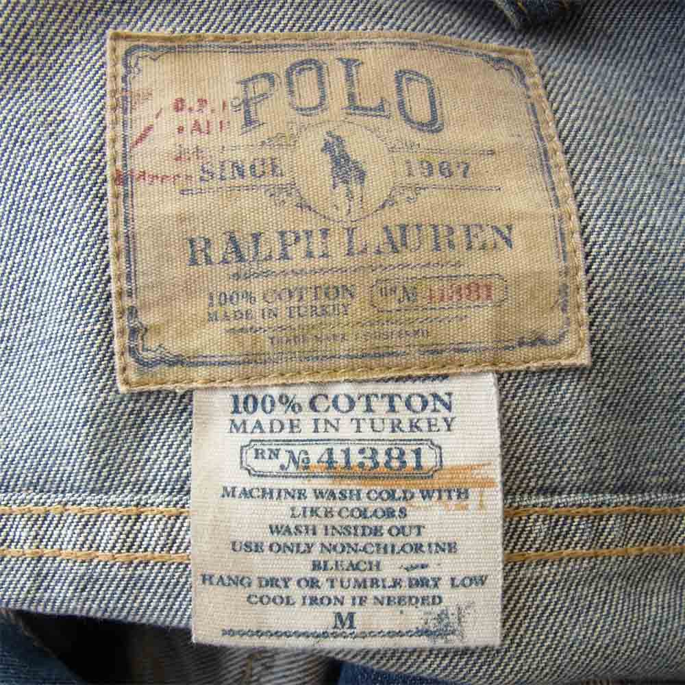 POLO RALPH LAUREN ポロ・ラルフローレン 41381 コットン デニム ジャケット  インディゴブルー系 M【中古】