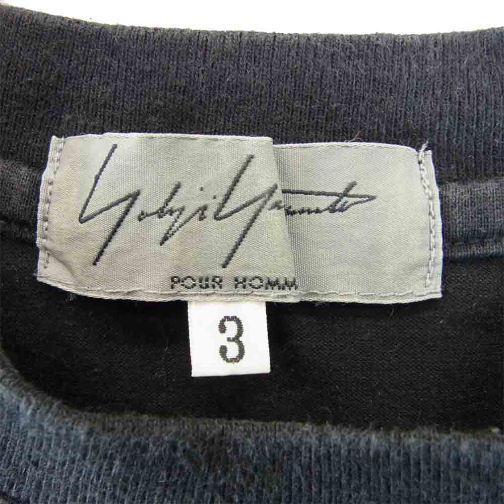Yohji Yamamoto ヨウジヤマモト Ys formen 半袖 クルーネック Tシャツ ブラック系 3【中古】