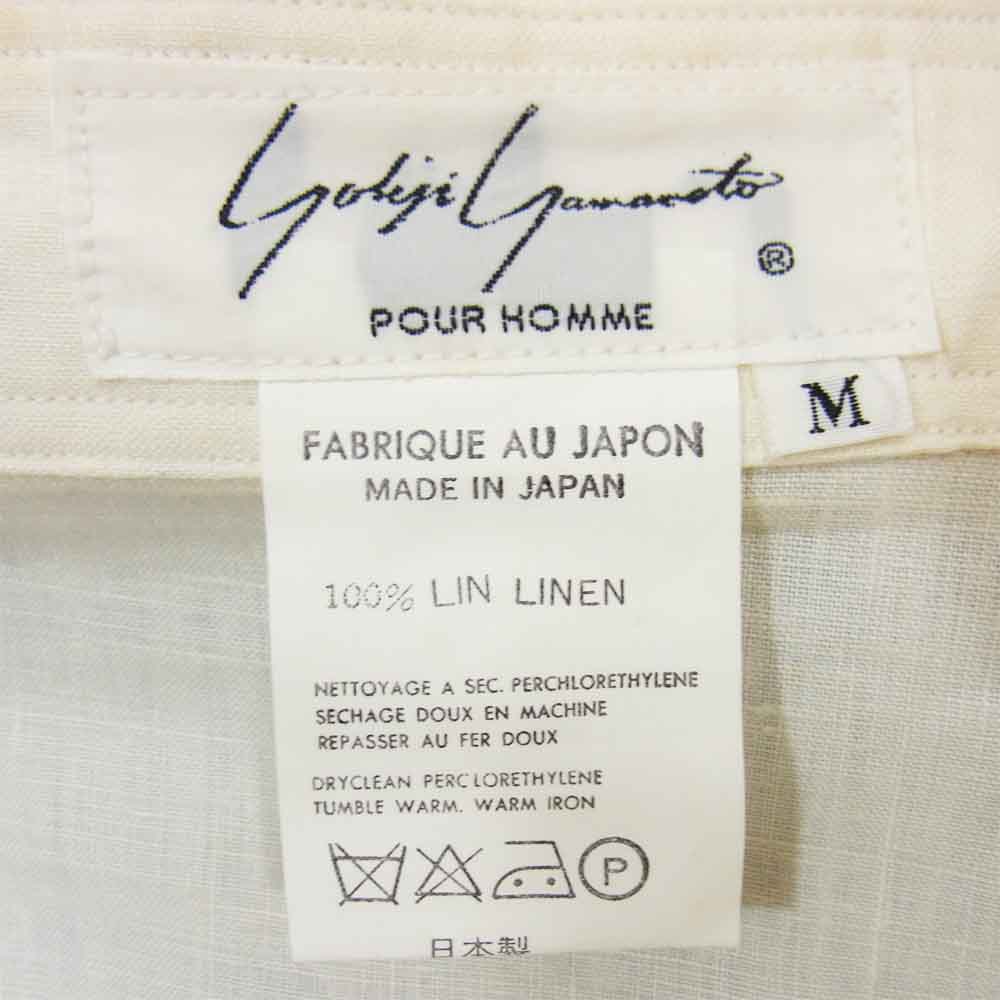 Yohji Yamamoto ヨウジヤマモト 丸ロゴ 初期タグ 80s シャツ オフホワイト系 M【中古】