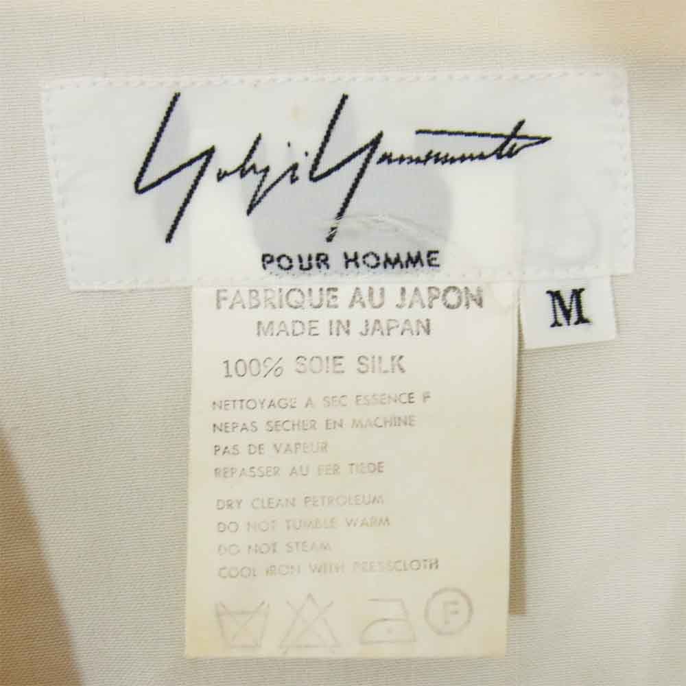 Yohji Yamamoto ヨウジヤマモト 丸ロゴ 初期タグ 80s シャツ オフホワイト系 M【中古】