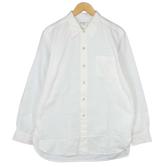 Yohji Yamamoto ヨウジヤマモト 丸ロゴ 初期タグ 80s 猫目 ボタン シャツ ホワイト系 M【中古】