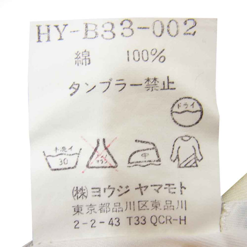 Yohji Yamamoto ヨウジヤマモト 丸ロゴ 初期タグ 80s 猫目 ボタン シャツ ホワイト系 M【中古】