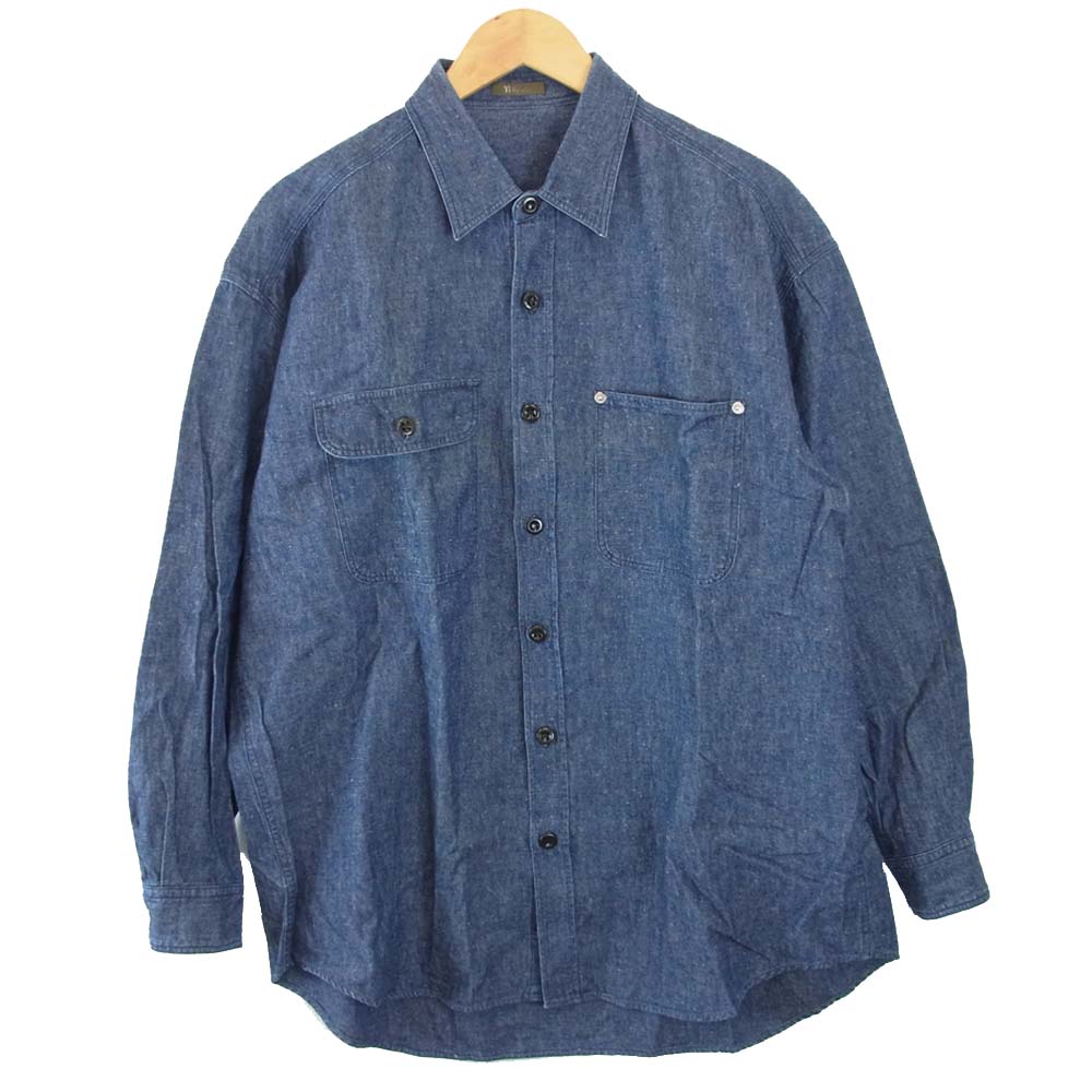 Yohji Yamamoto ヨウジヤマモト Ys formen デニム シャツ インディゴブルー系【中古】