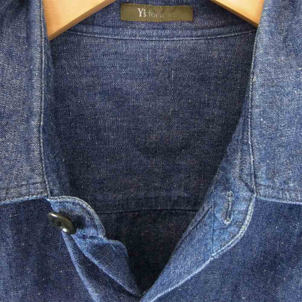 Yohji Yamamoto ヨウジヤマモト Ys formen デニム シャツ インディゴブルー系【中古】