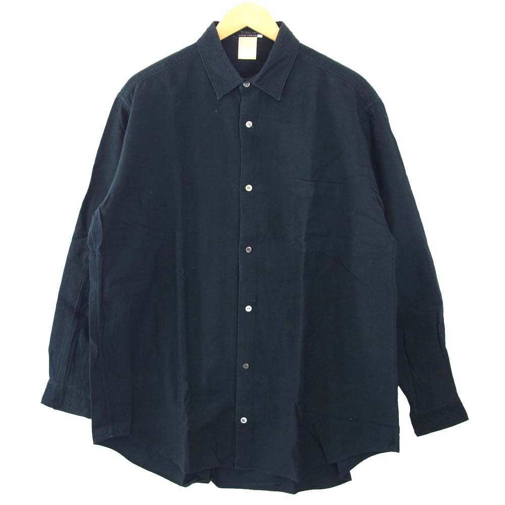 Yohji Yamamoto ヨウジヤマモト Ys formen コットン シャツ ブラック系 ブラック系 M【中古】