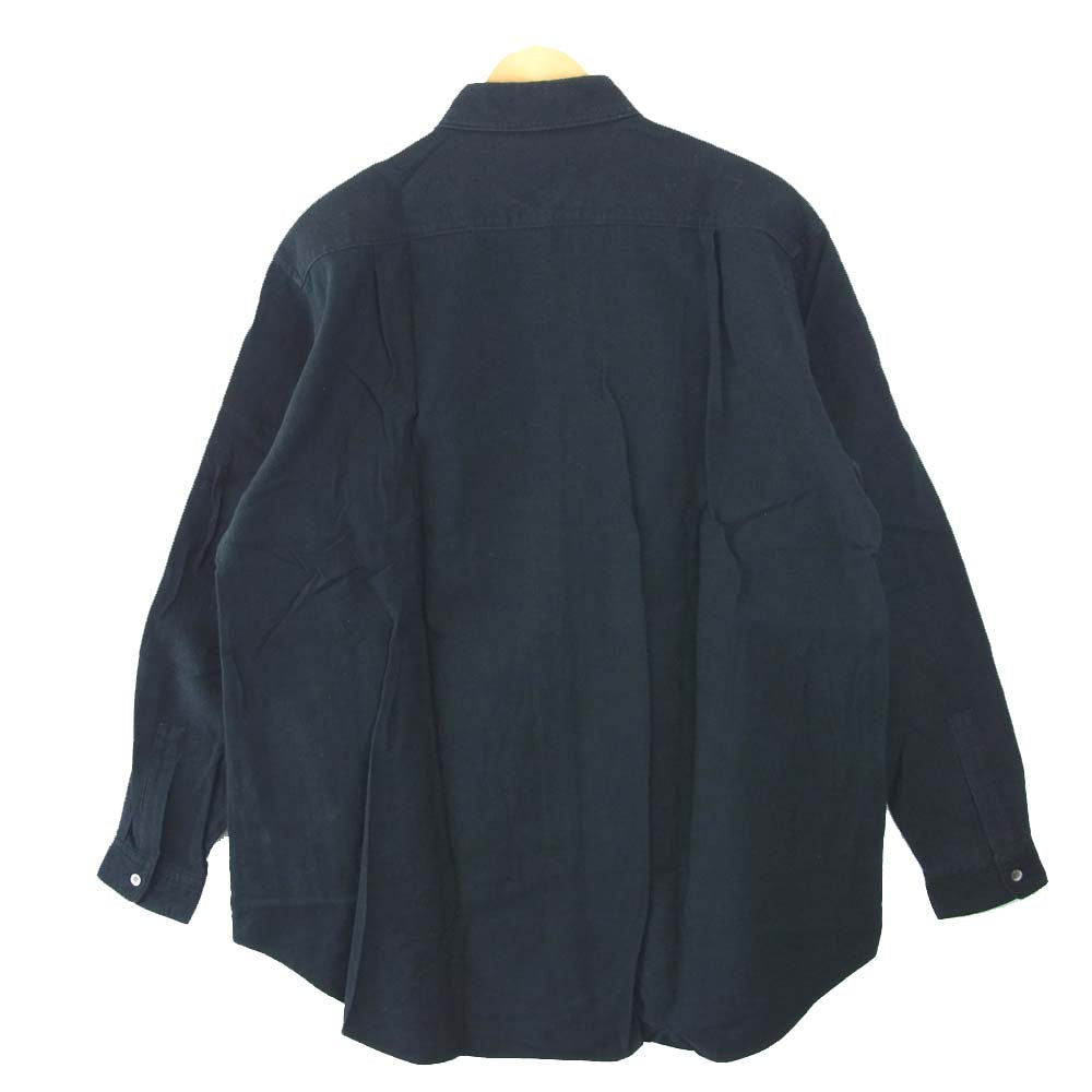 Yohji Yamamoto ヨウジヤマモト Ys formen コットン シャツ ブラック系 ブラック系 M【中古】