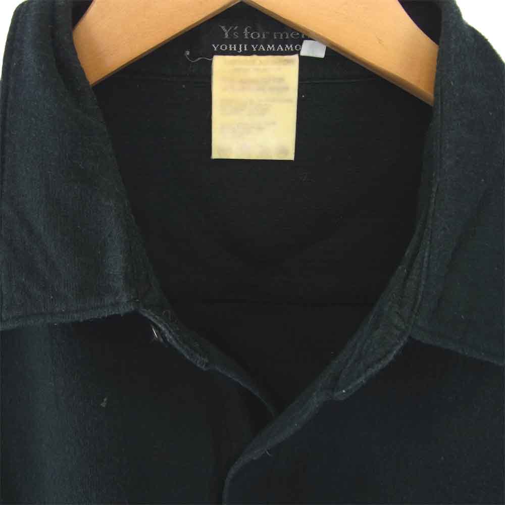 Yohji Yamamoto ヨウジヤマモト Ys formen コットン シャツ ブラック系 ブラック系 M【中古】
