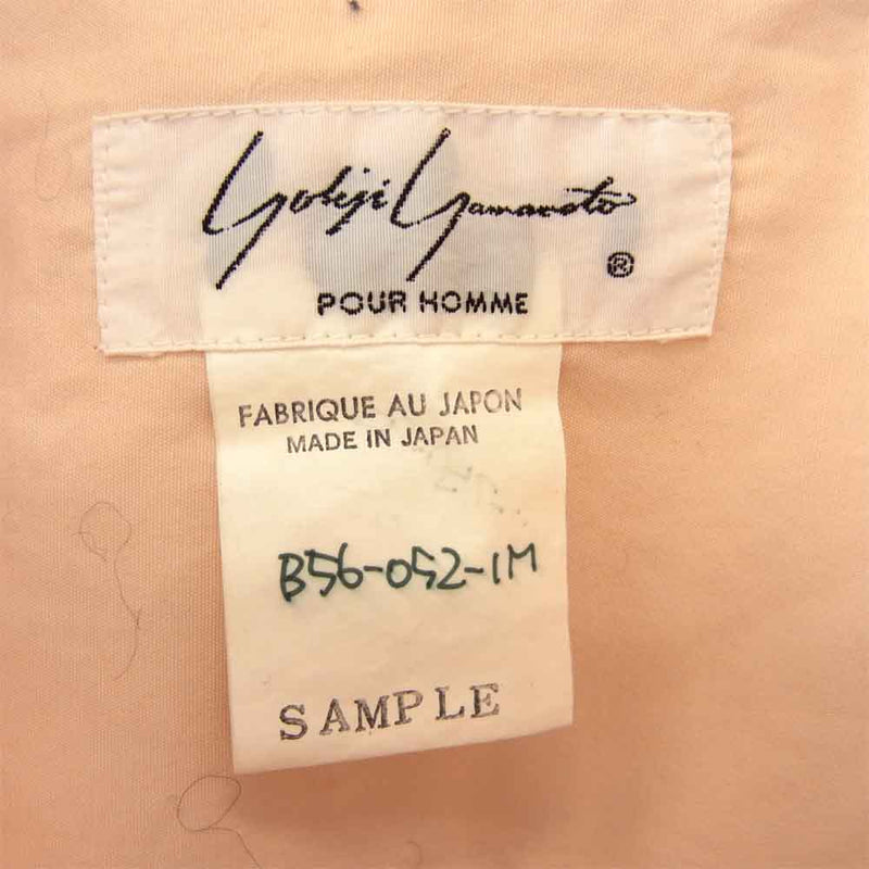 Yohji Yamamoto ヨウジヤマモト 丸ロゴ 初期タグ 80s オープンカラー シャツ ピンク系【中古】