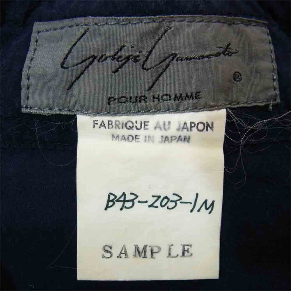 Yohji Yamamoto ヨウジヤマモト 丸ロゴ 初期タグ 80s シャツ ネイビー系【中古】