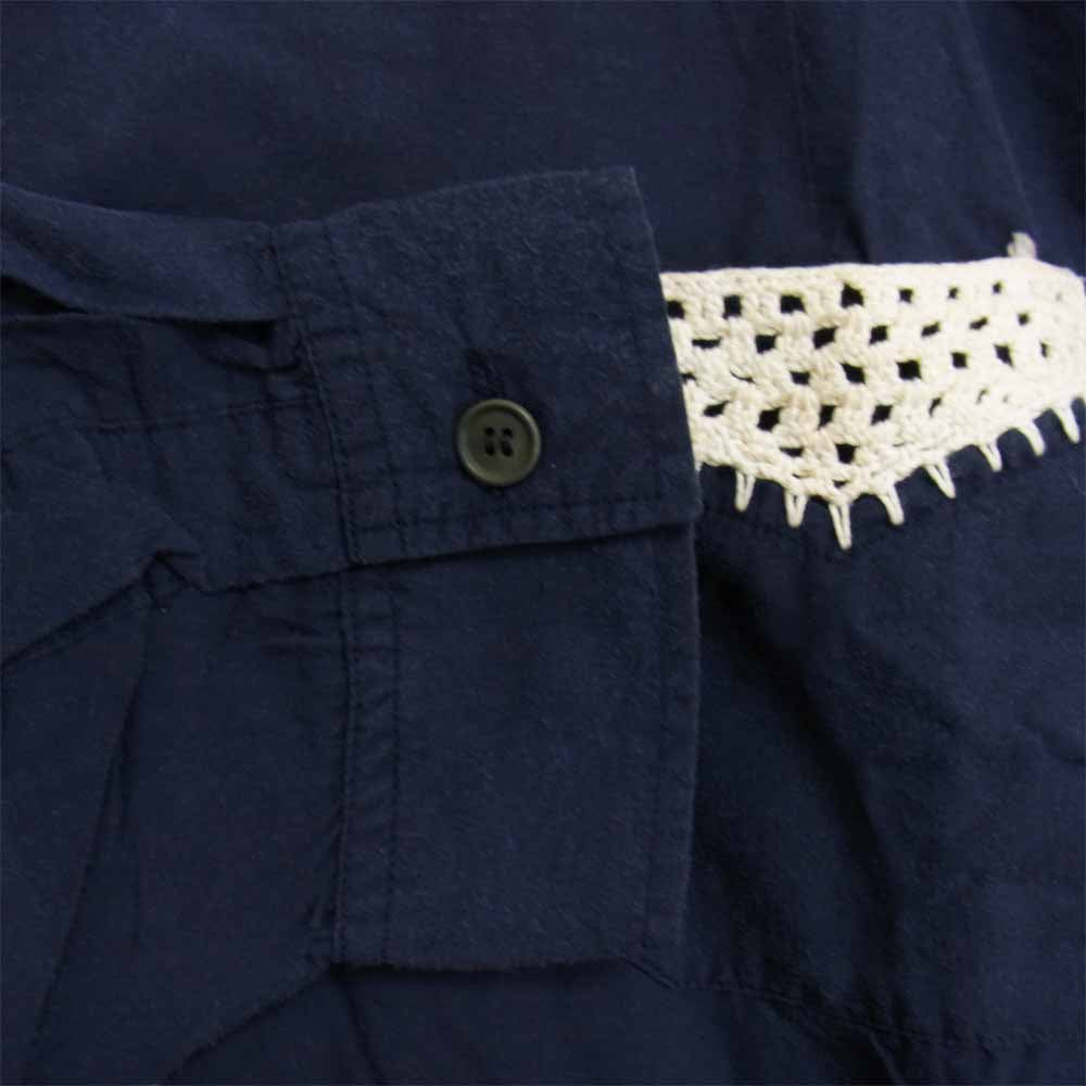 Yohji Yamamoto ヨウジヤマモト 丸ロゴ 初期タグ 80s シャツ ネイビー系【中古】