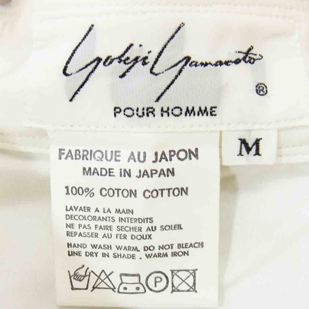 Yohji Yamamoto ヨウジヤマモト 丸ロゴ 初期タグ 80s シャツ ホワイト系 M【中古】