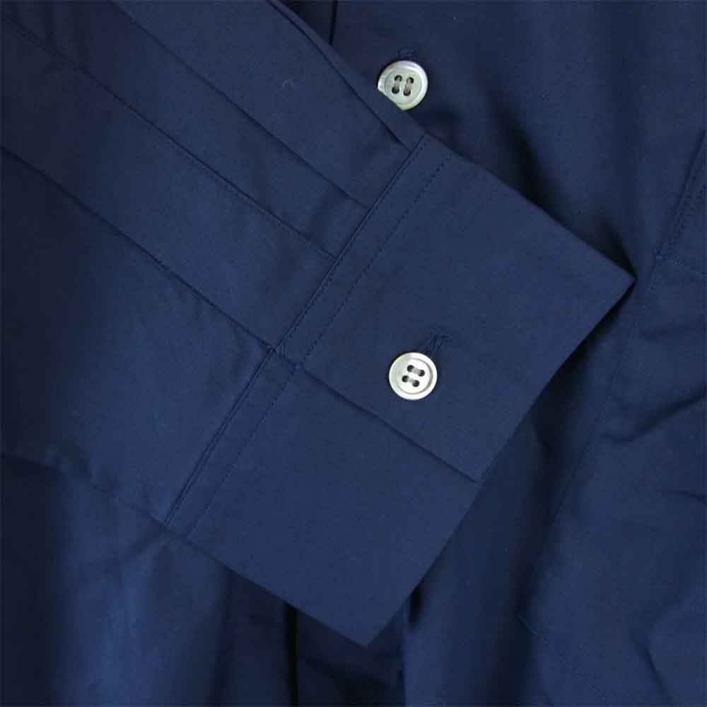 Yohji Yamamoto ヨウジヤマモト レギュラー カラー シャツ ネイビー系 S【美品】【中古】