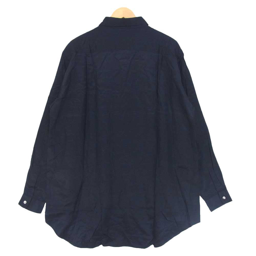 Yohji Yamamoto ヨウジヤマモト Ys formen レーヨン シャツ ダークネイビー系 ブラック系 M【中古】