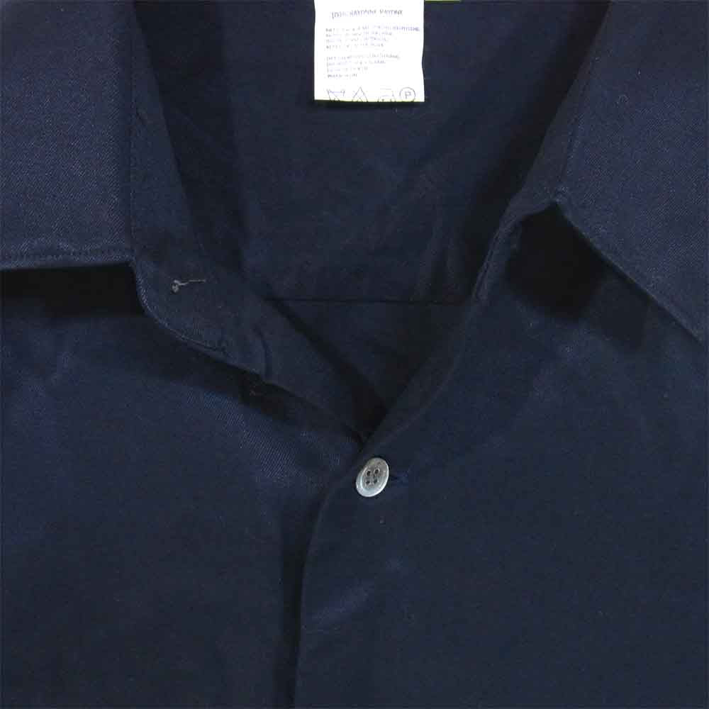 Yohji Yamamoto ヨウジヤマモト Ys formen レーヨン シャツ ダークネイビー系 ブラック系 M【中古】