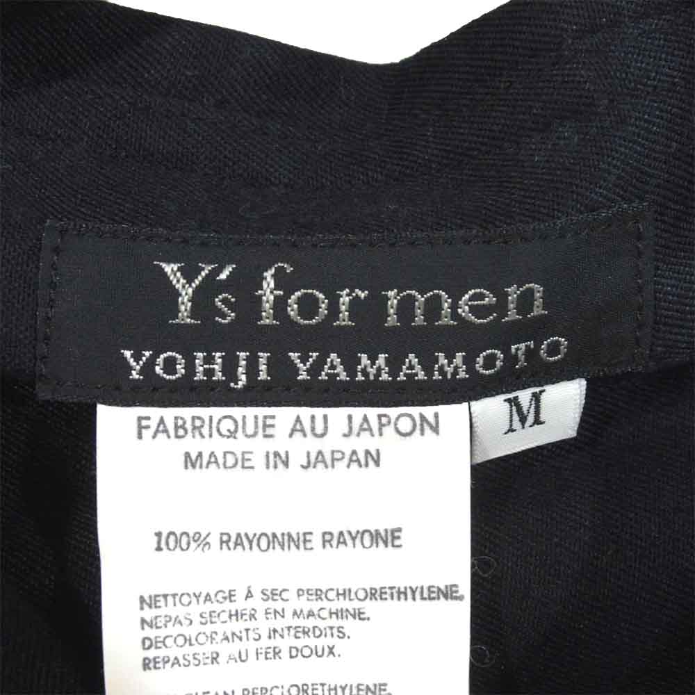 Yohji Yamamoto ヨウジヤマモト Ys formen レーヨン シャツ ダークネイビー系 ブラック系 M【中古】